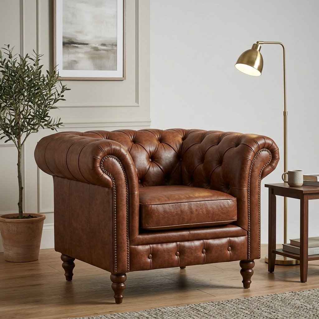 Modern Chesterfield 1 Seater Sofa Chair