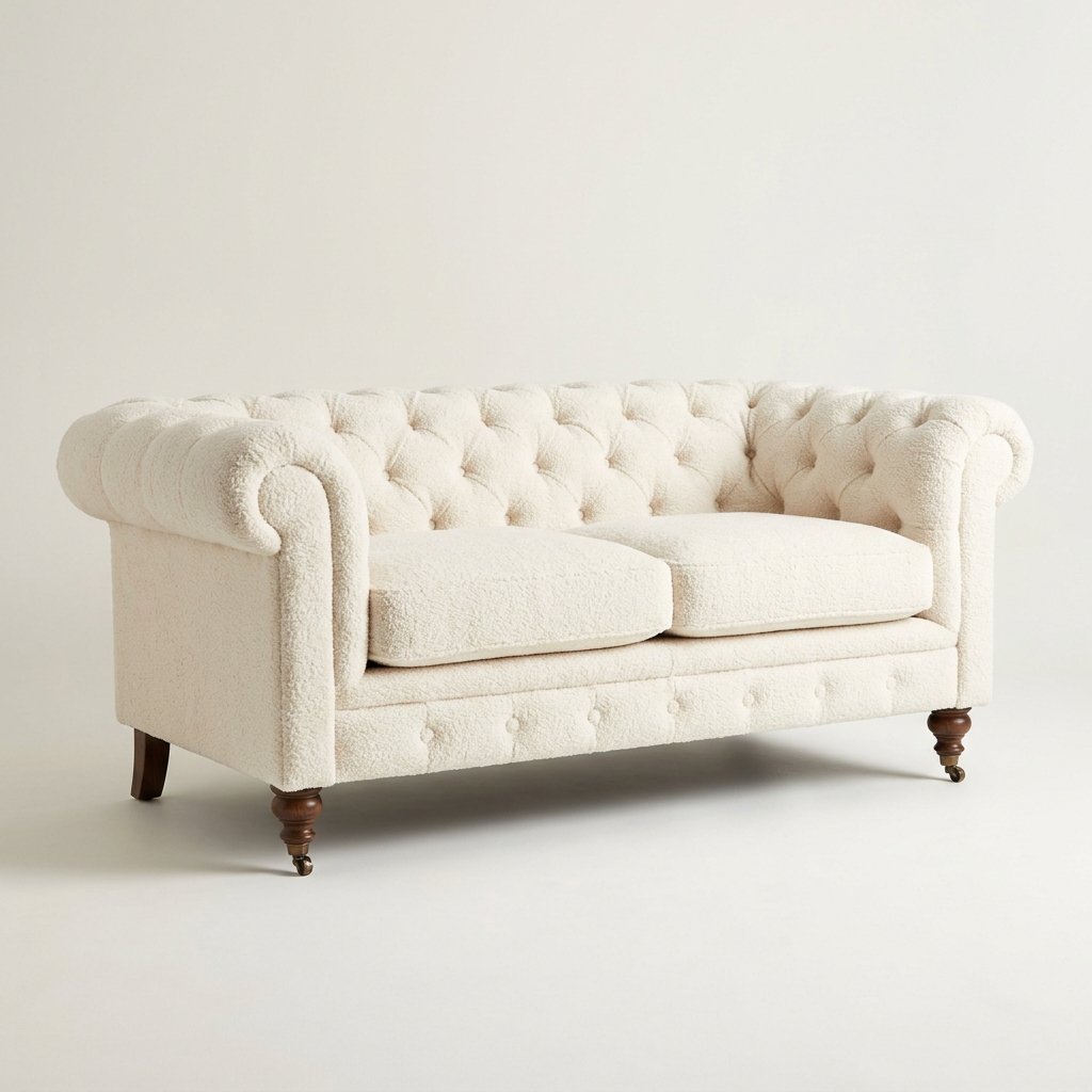 Modern 2 Seater Teddy Fabric Sofa
